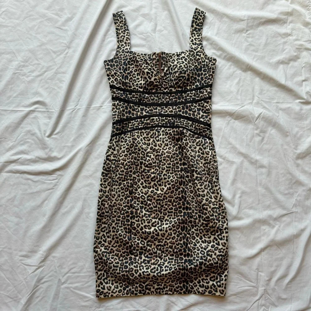 XOXO animal print cheetah leopard tank top midi corset dress